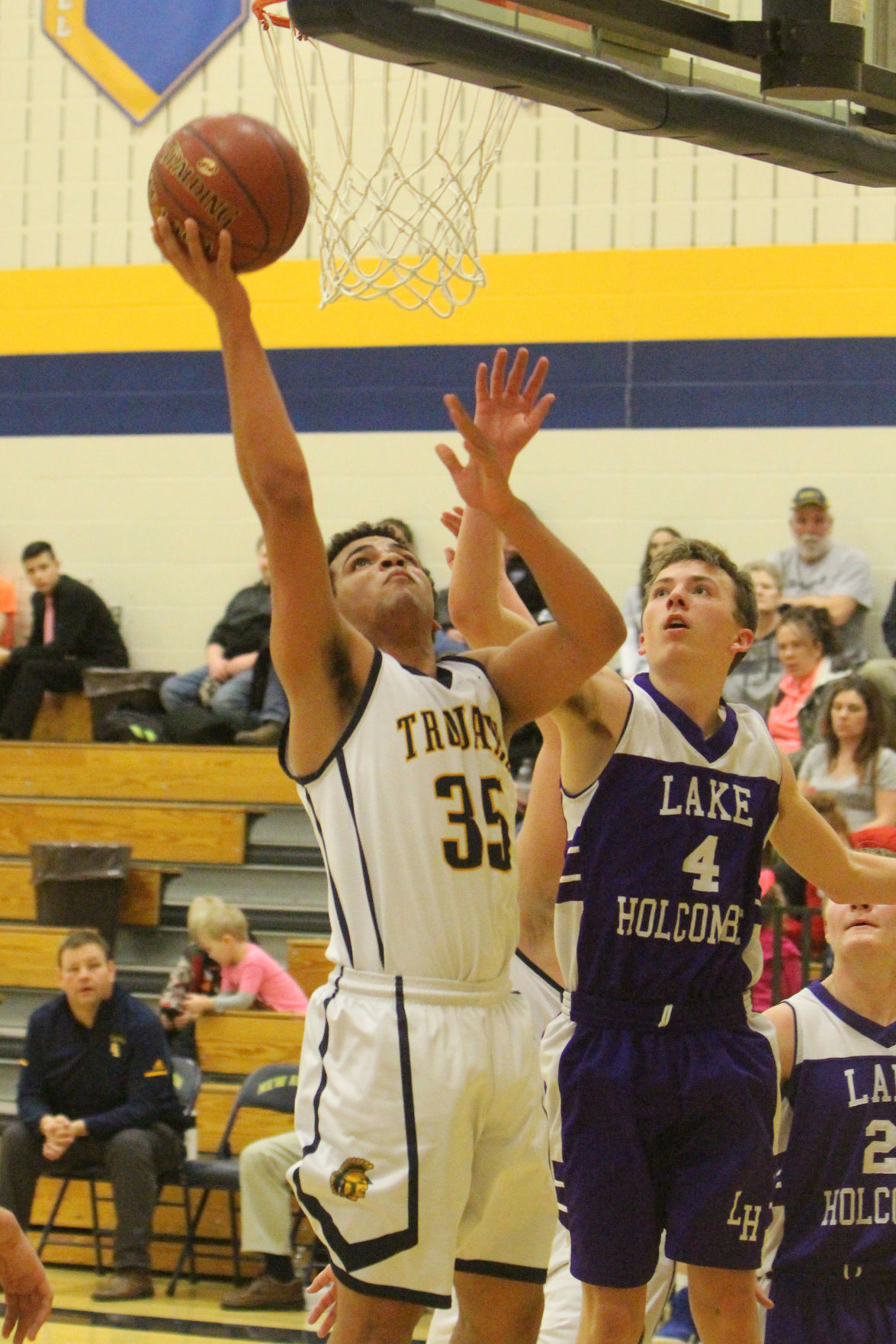 Lake Holcombe at New Auburn boys basketball 2-14-19